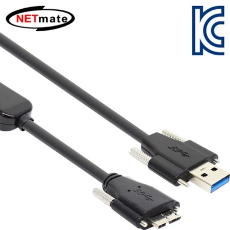 NETmate CBL-D302MBSS-20M USB3.0 AM(Lock)-MicroB(Lo