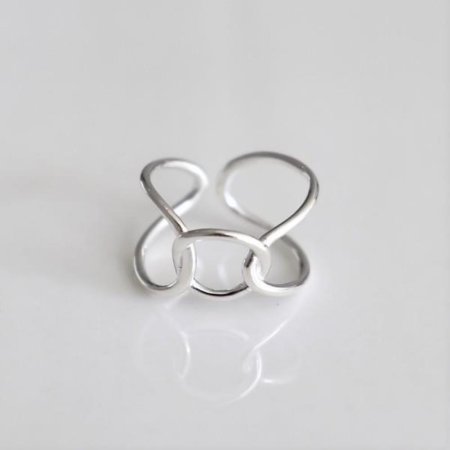 Silver925 Thin knot ring