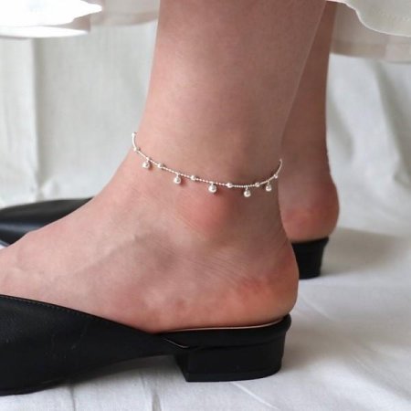 Silver925 Double ball anklet