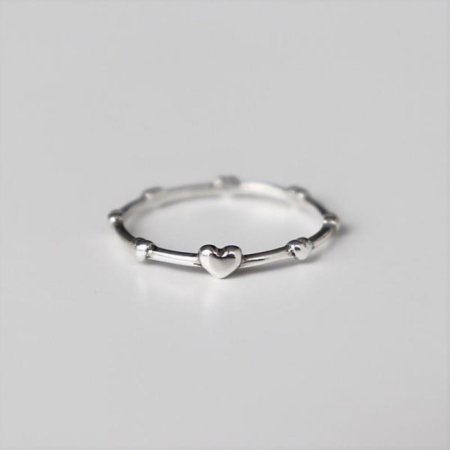 Silver925 Heart dot ring
