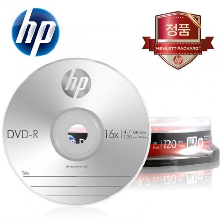 HP Media DVDR 16x 47GB 10p  ̽ CD 