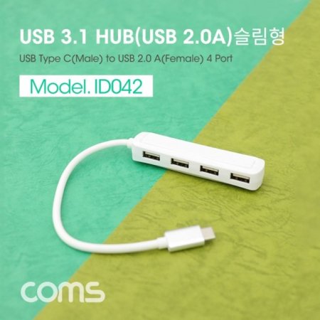Coms USB 3.1(Type C)  USB 2.0 4 Port
