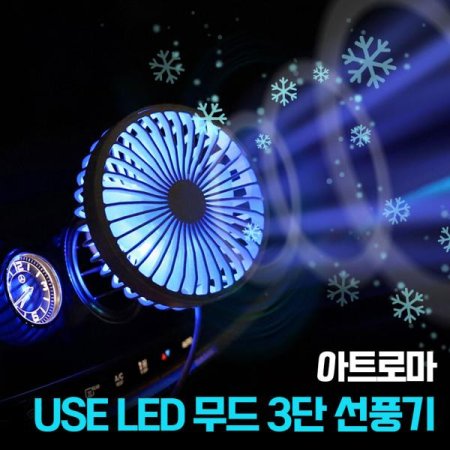 Ʈθ LED 工 USB  3ܼǳ_ Ŀ ǳ 110mm KC_GTS035