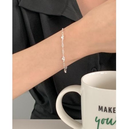 (925 Silver) lover heart bracelet C 32