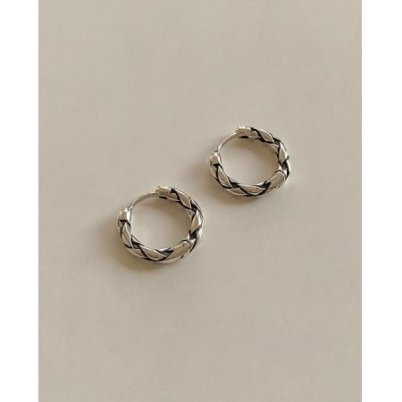 (925 Silver) Neke one touch earrings E 50