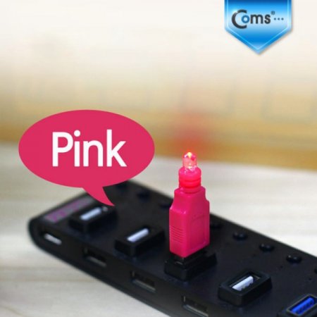 Coms USB LED  Pink (USB A M)