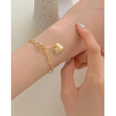 Heart chain bracelet D 34
