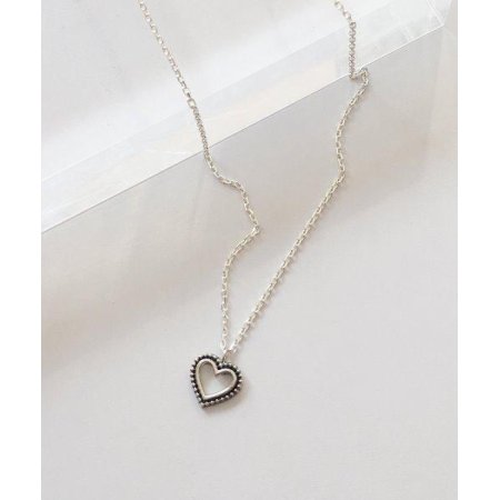 (silver925) dot heart necklace
