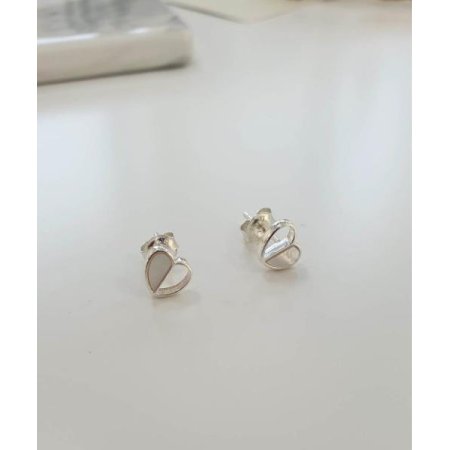 (silver 925) half-heart earring