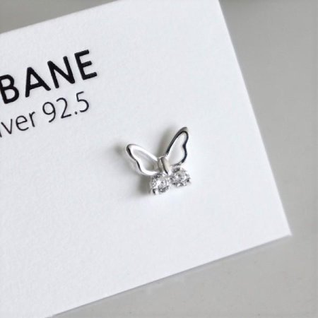 (Silver925) Cubic butterfly earring
