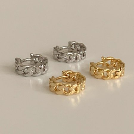 Chain circle earrings E 139