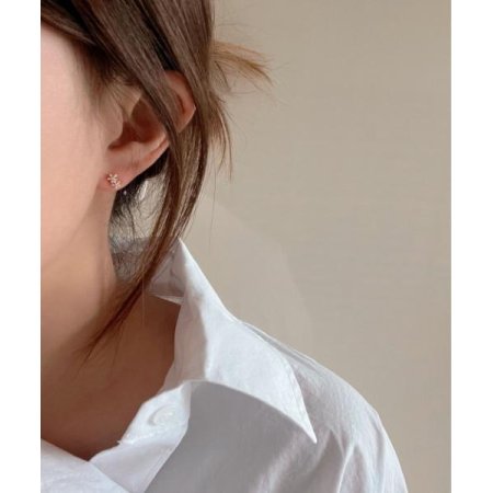(silver 925) flower flake earring