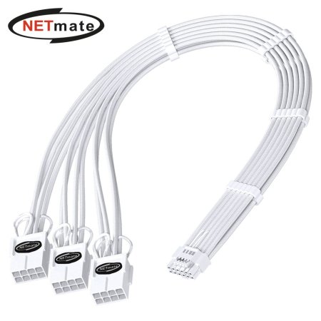 Netmate 12VHPWR to PCI-e 8x3 ̺ 30cm(White)
