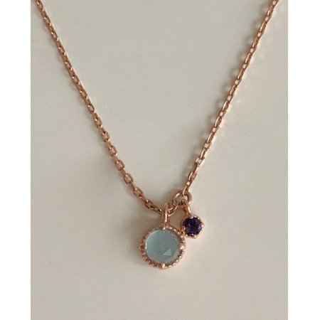 (925 Silver) Imolite Necklace A 09