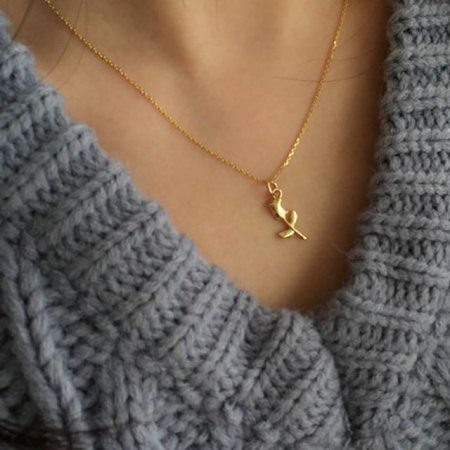 (silver925) tulip necklace