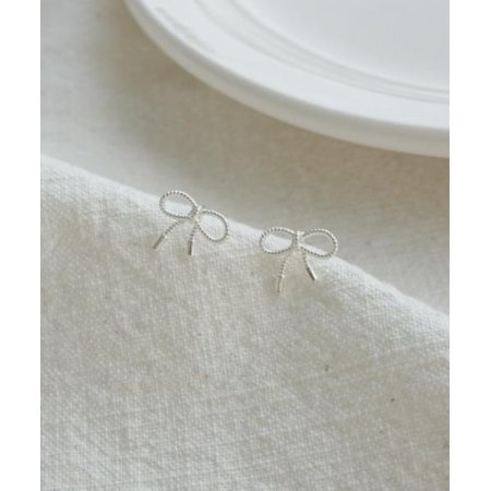 (silver 925) rope ribbon earring