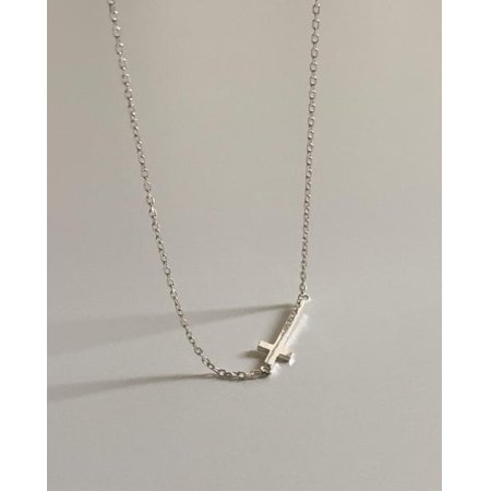 (925 Silver) Silver Rood Necklace A 07