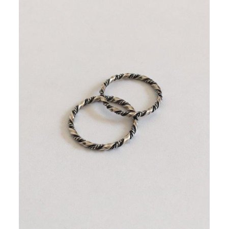 (silver925) twist row ring