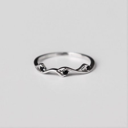(Silver925) Wave cubic ring