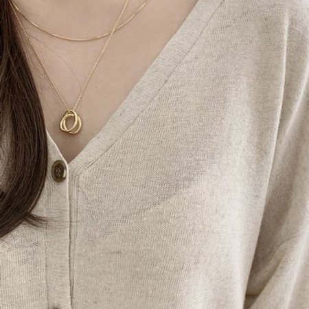 (silver925) skein necklace