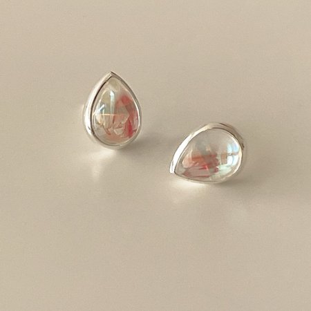 (925 silver) Water droplets crystal earrings E 149