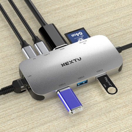 USB 9포트허브 HDMI 기가비트랜 60W고속충전 DEX지원