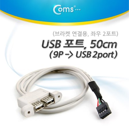 Coms USB Ʈ 9P 2port USB 50cm ¿ 2PWhite