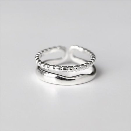 Silver925 Double line ring