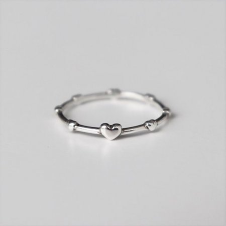 (Silver925) Heart dot ring