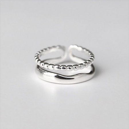 (Silver925) Double line ring