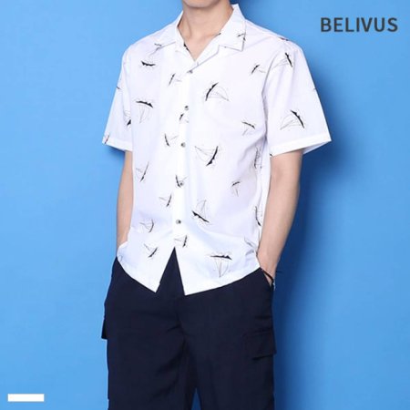 빌리버스 남자 셔츠 BSD097 패턴 반팔 일반핏 하와이
