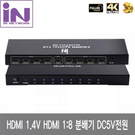 IN NETWORK HDMI 1.4V 1 8 й / 5V2A IN-NHD108 (ǰҰ)