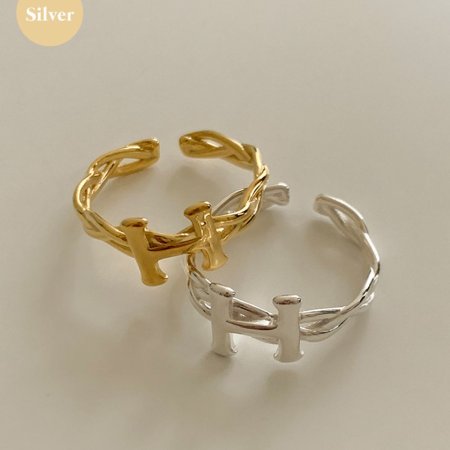 (925 Silver) Mini H ring B 66