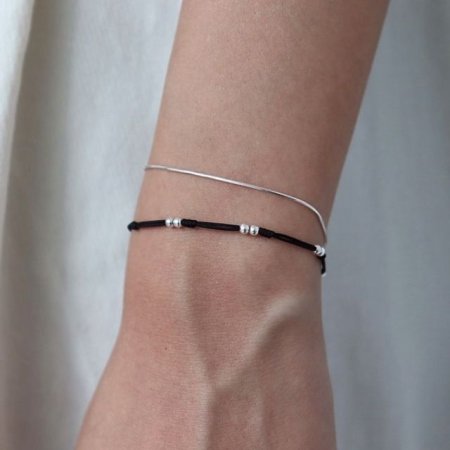 (Silver925) Basic knot bracelet