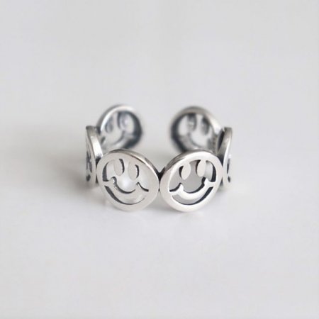 (Silver925) Antique smile band ring