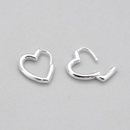 (Silver925) Heart one touch earring