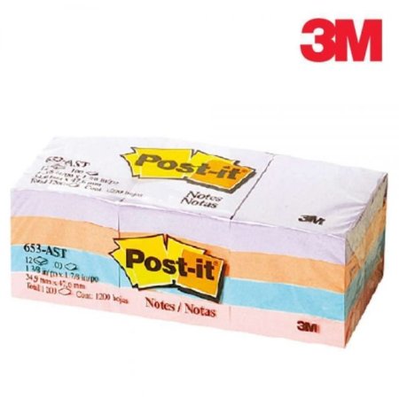 3M 포스트잇 파스텔 노트 653-AST
