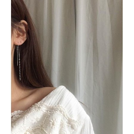 (silver925) ruffle earring