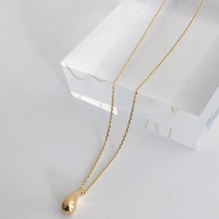 (silver925) rain drop necklace