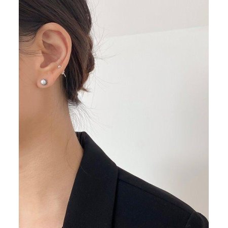 (silver925) twist pearl earring