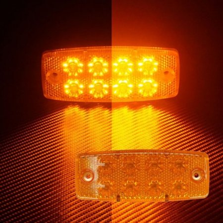 8구 사이드 램프 LED 24V 자동차 옐로우 차폭등