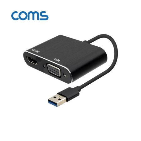 Coms USB 3.0 to HDMI VGA  Black