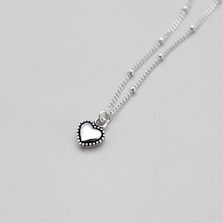 (Silver925) Mini heart necklace