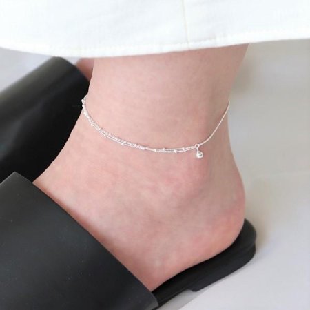 Silver925 Unbalance ball anklet