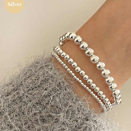 (925 Silver) Silver beads C 10
