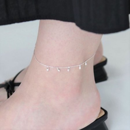 (Silver925) Water drop anklet