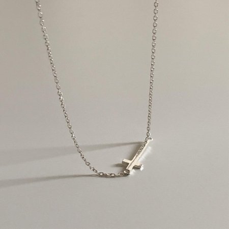[925 Silver] Silver Rood Necklace A 07