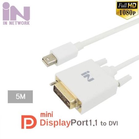 IN NETWORK Mini-DisplayPort to DVI ̺ 5M IN-MDPD05 (ǰҰ)