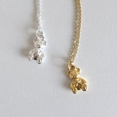 (silver925) bear necklace