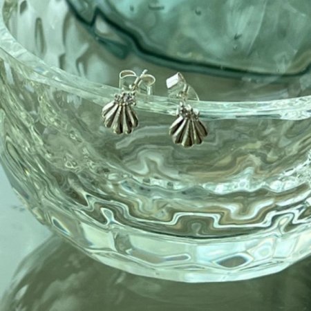 (silver 925) seashell earring